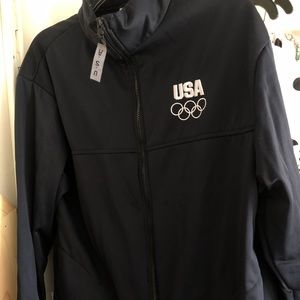 Navy blue USA zip up